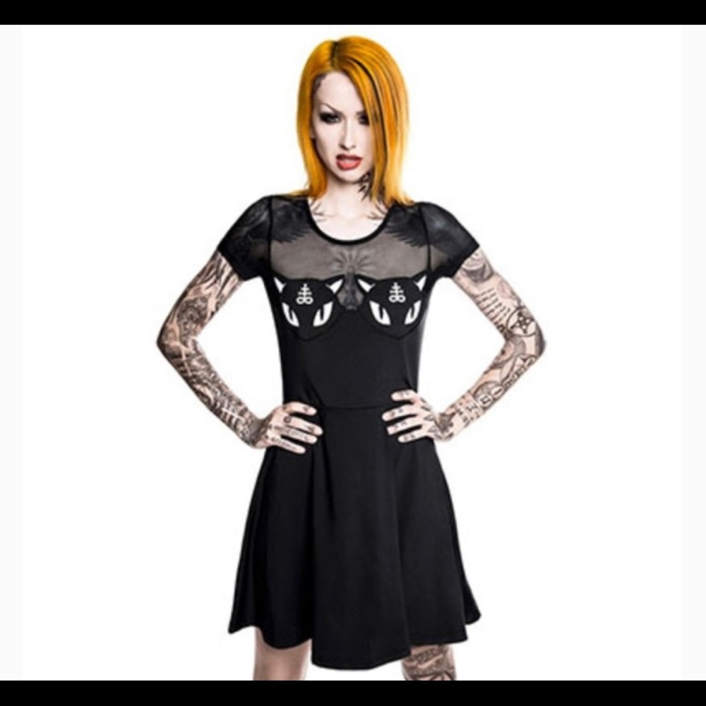 KillStar Gothic Punk Show Me Your Kitties Dress